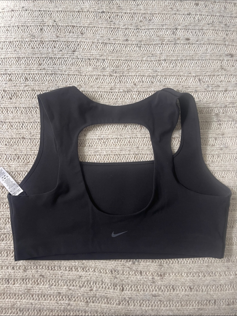Nike Black Cutout Racerback Sports Bra Top - Picture 3 of 3